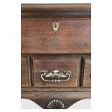 Vintage Queen Anne Style Wood 3-Drawer Lowboy Chest