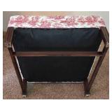 DR - Upholstered Wingback Chair With Wooden Base