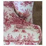 DR - Upholstered Wingback Chair With Wooden Base