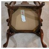 LL-FR - Pair of Vintage Captain's Dining Chairs With Ivory Upholstery