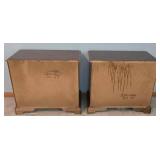 LL-BR2 - Pair of Vintage Georgian Wood Bedside Tables (Lot of 2)