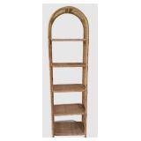 LL-FR - Vintage Wicker Etagere Bookcase