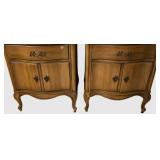 LL-BR1 - Pair of Vintage French Provincial Style Nightstands