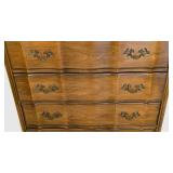 LL-BR1 - Vintage French Provincial Serpentine Chest of Drawers