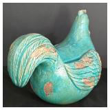 LL-FR - Enesco Floral Chicken & 2 Other Decorative Chickens Mixed Lot