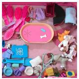 LL-BR1 - Vintage Barbie Suitcase Mixed Lot With Accessories & Furniture