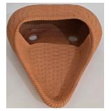 LL-BR1 - Terra Cotta Wall Vase, Wall Pocket & Dish (Lot of 3)