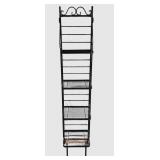 LL-FR - Metal Wall Rack Shelving Unit - Missing Top Finials