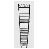 LL-FR - Metal Wall Rack Shelving Unit - Missing Top Finials