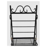 LL-FR - Metal Wall Rack Shelving Unit - Missing Top Finials