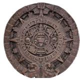 LL-FR - Aztec Sun Stone Calendar Plaster Wall Plaque