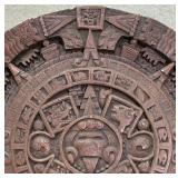 LL-FR - Aztec Sun Stone Calendar Plaster Wall Plaque