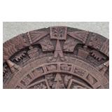 LL-FR - Aztec Sun Stone Calendar Plaster Wall Plaque