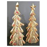 LL-BR1 - Decorative Christmas Trees & Glass Candle Holders Mixed Lot