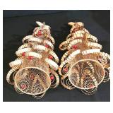 LL-BR1 - Decorative Christmas Trees & Glass Candle Holders Mixed Lot