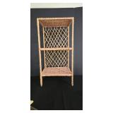 LL-FR - Wicker Shelf Unit, 4 Baskets & Woven Pitcher Mixed Lot