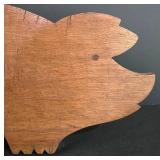 LL-FR - Pig Shaped Cutting Board & Pig Motif Wall Hanging Mixed Lot