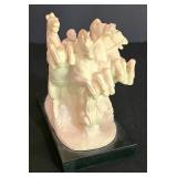 LL-FR - Vintage Gino Ruggeri Horse Chariot Sculpture