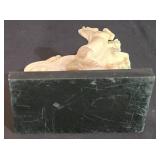 LL-FR - Vintage Gino Ruggeri Horse Chariot Sculpture