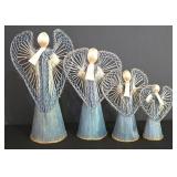 LL-ST - Hand Crafted Angel Figurines (Lot of 4)