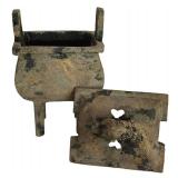 LL-ST - Vintage Cast Iron Censer Incense Burner With Foo Dog Lid