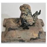 LL-ST - Vintage Cast Iron Censer Incense Burner With Foo Dog Lid