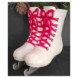 LL-ST - Department 56 Skates Planter With Faux Fir Branches