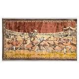 LL-ST - Vintage Textile Bullfight Wall Tapestry