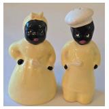 K - Vintage Mammy & Chef Salt & Pepper Shakers