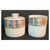 K - Sakura Sue Zipkin Moccasin 4 Piece Stoneware Serve Set