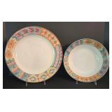 K - Sakura Sue Zipkin Moccasin 4 Piece Stoneware Serve Set