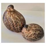 K - Ceramic Bird Figurine Trio UCG Marked