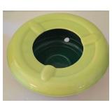 K - Vintage Mid-Century Modern Green Pottery Pitcher & Danish Modernist Burner Mixed Lot