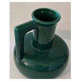 K - Vintage Mid-Century Modern Green Pottery Pitcher & Danish Modernist Burner Mixed Lot