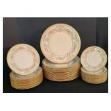 K - Vintage Lenox Castle Garden China Dinner Service (Lot of 62)