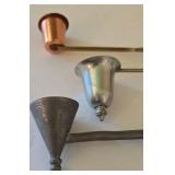 K - Vintage Brass Candle Snuffers & Wick Trimmer (Lot of 3)