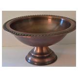 K - Copper Decor Pedestal Bowl, Kettle & Clock Mixed Lot
