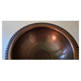 K - Copper Decor Pedestal Bowl, Kettle & Clock Mixed Lot