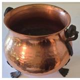 K - Copper Decor Pedestal Bowl, Kettle & Clock Mixed Lot