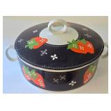 K - Vintage Georges Briard Strawberry Denim Casserole Mixed Lot
