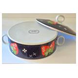K - Vintage Georges Briard Strawberry Denim Casserole Mixed Lot
