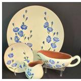 K - Vintage Stangle Pottery Chicory China Set (Lot of 4)