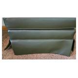 K - Vintage Green Upholstered Ottoman Stool