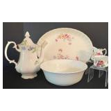 K - Vintage Bone China Floral Serving Pieces Mixed Lot