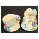 K - Vintage Bone China Floral Serving Pieces Mixed Lot
