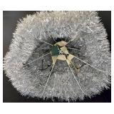 LL-ST - Christmas Decor Lighted Tinsel Tree Nutcracker Pair & Santa Topper (Lot of 3)