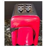 K - Red Kitchen Decor Mixed Lot Proctor Silex Toaster, Apple Candle and  Ice Bucket