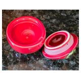 K - Red Kitchen Decor Mixed Lot Proctor Silex Toaster, Apple Candle and  Ice Bucket