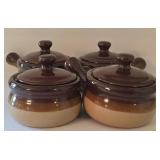 K - Bean Crock & Soup Mugs McCoy Pottery (Lot of 5)