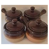 K - Bean Crock & Soup Mugs McCoy Pottery (Lot of 5)